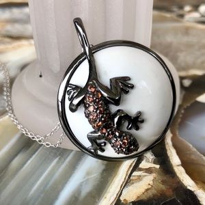 Pangea Mines White Agate & Smoky Quartz Pendant